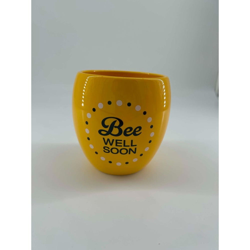 Teleflora Yellow Ceramic Bee Well Soon Planter 5in Vase Desk Decor Gift